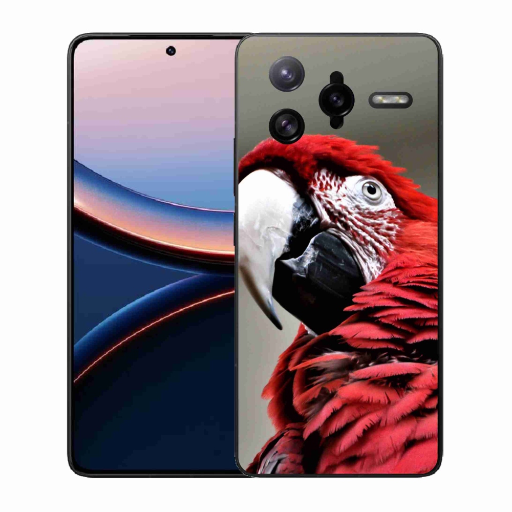 Gelový kryt mmCase na Xiaomi Poco F7 Ultra - papoušek ara červený