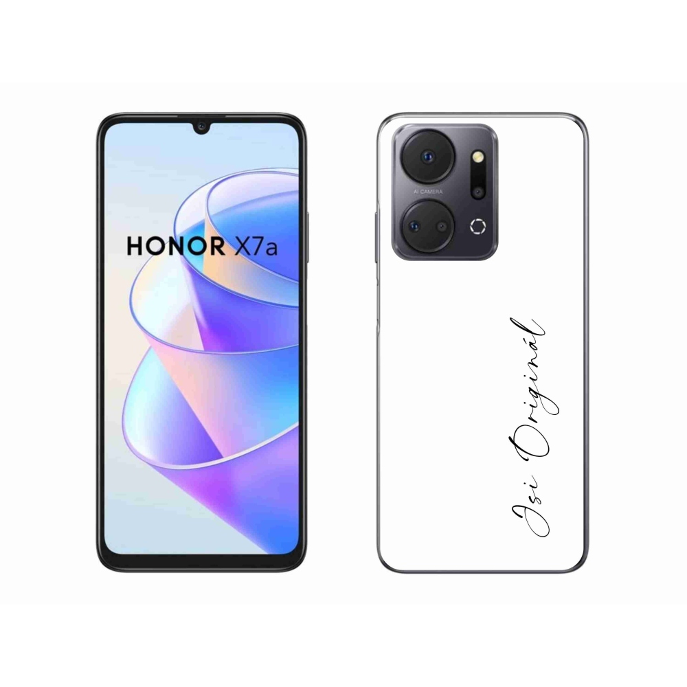 Gelový kryt mmCase na Honor X7a - jsi originál bílé pozadí