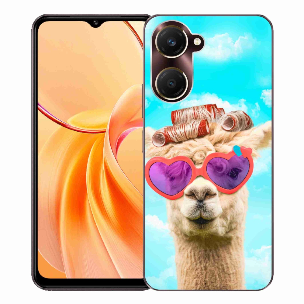 Gelový kryt mmCase na Vivo Y28s 5G - lama s brýlemi