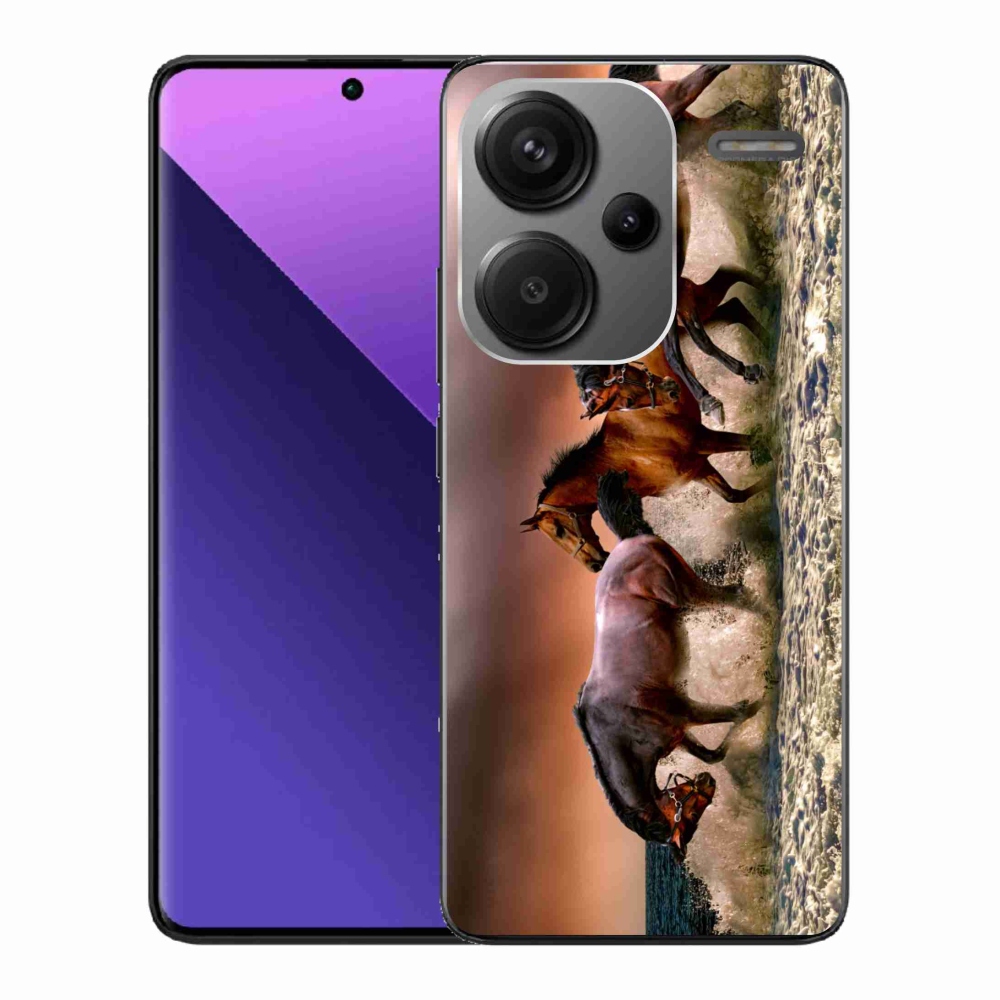 Gelový obal mmCase na Xiaomi Redmi Note 13 Pro+ 5G - koně 1