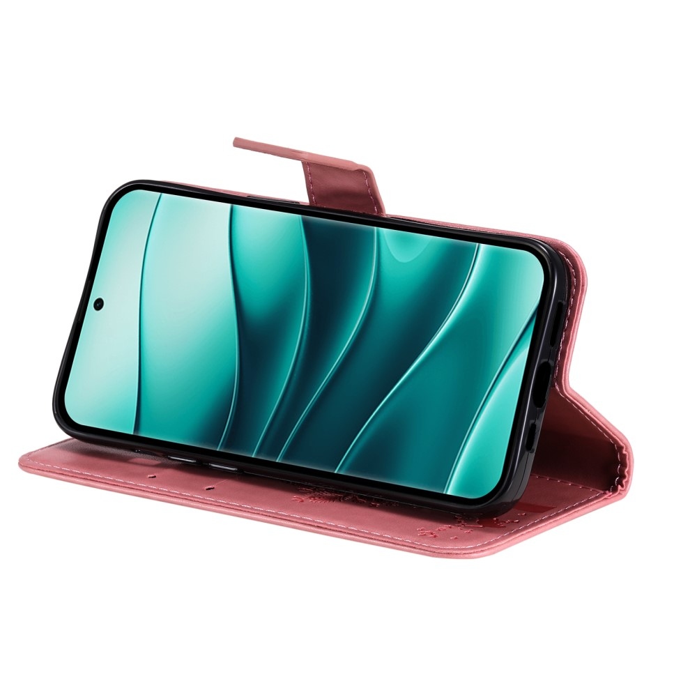 Trees knížkové pouzdro na Xiaomi Redmi Note 14 Pro 5G/Poco X7 5G/Note 14 Pro+ 5G - růžové