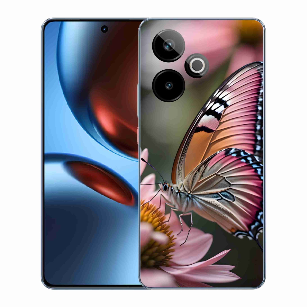 Gelový kryt mmCase na Realme GT 7 5G/GT 7T 5G - barevný motýl