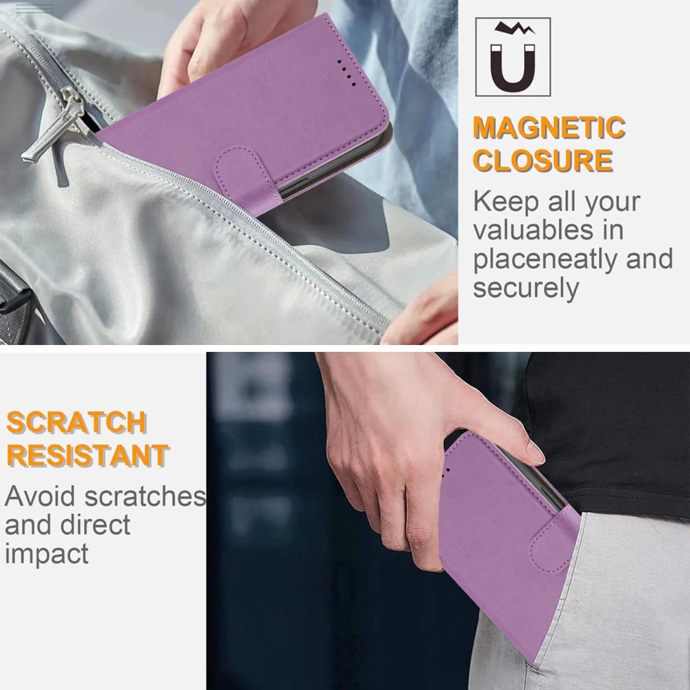Snap knížkové pouzdro na Xiaomi Redmi 15 4G/5G (171mm) - světlefialové