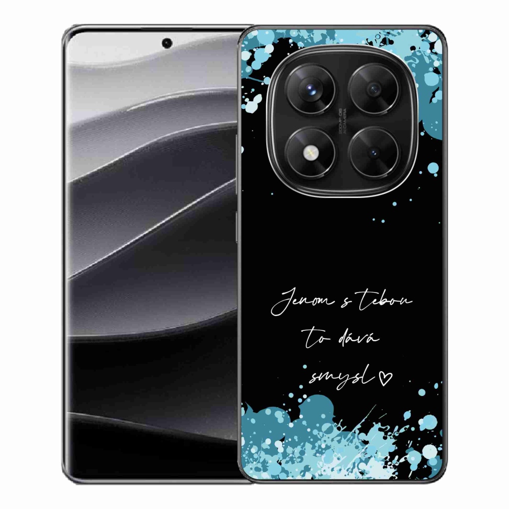 Gelový kryt mmCase na Xiaomi Redmi Note 14 Pro 5G/Poco X7 5G - zamilovaný text černé pozadí