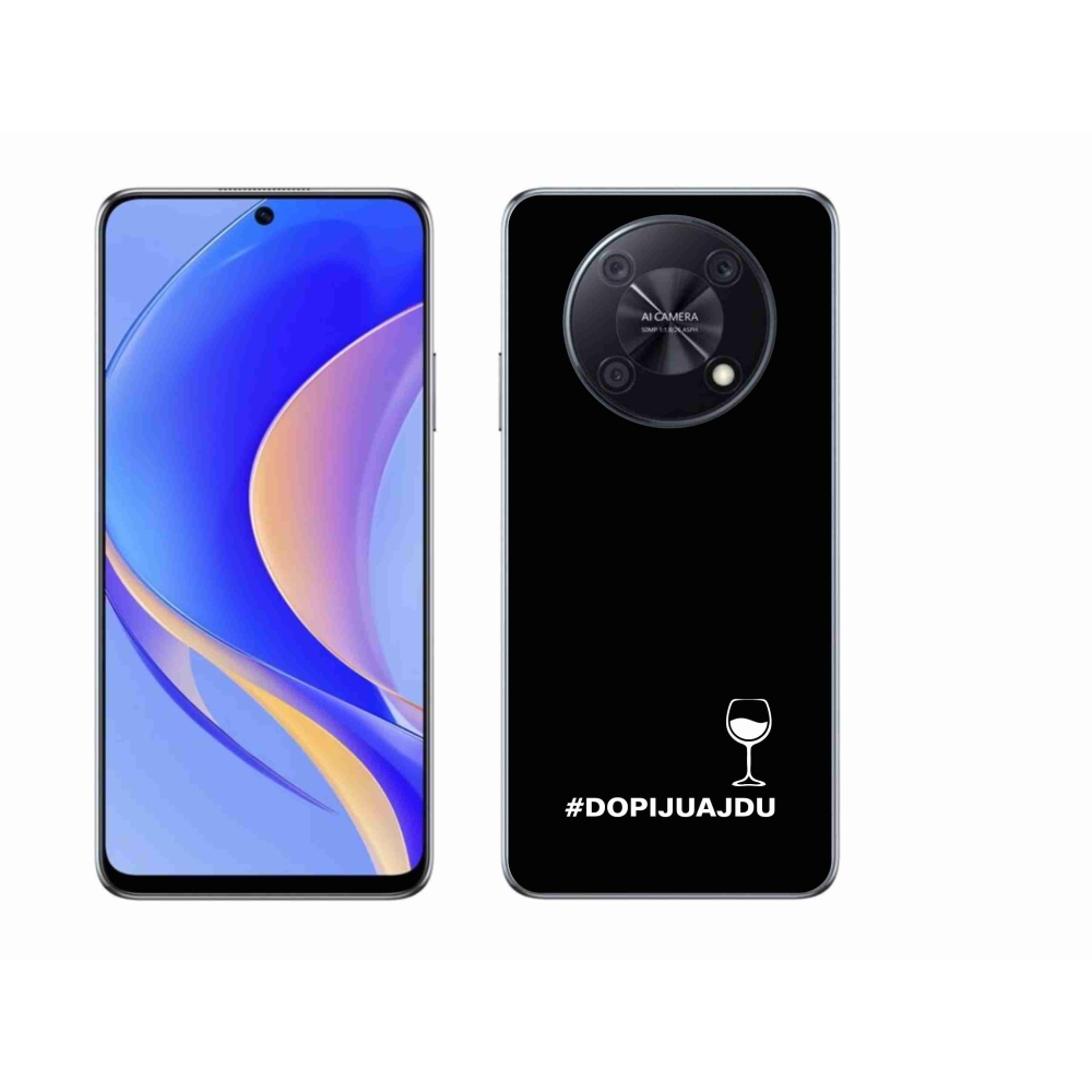 Gelový kryt mmCase na Huawei Nova Y90 - vinný motiv černé pozadí