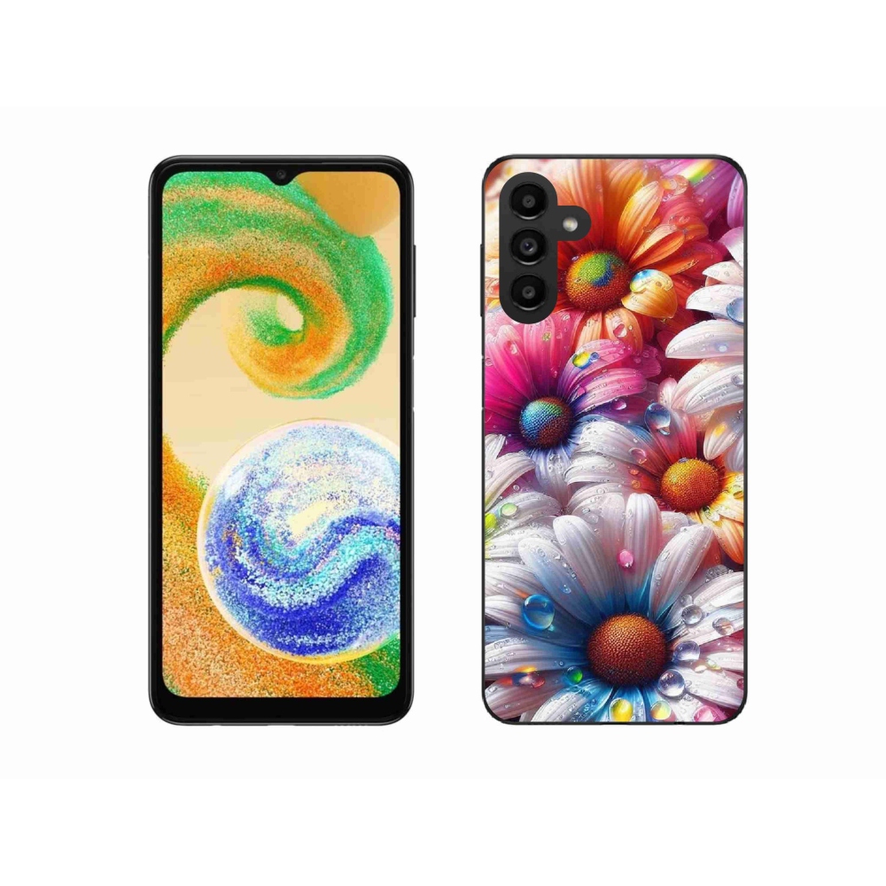 Gelový kryt mmCase na Samsung Galaxy A04s (164.7x76.7x9.1mm) - barevné kopretiny