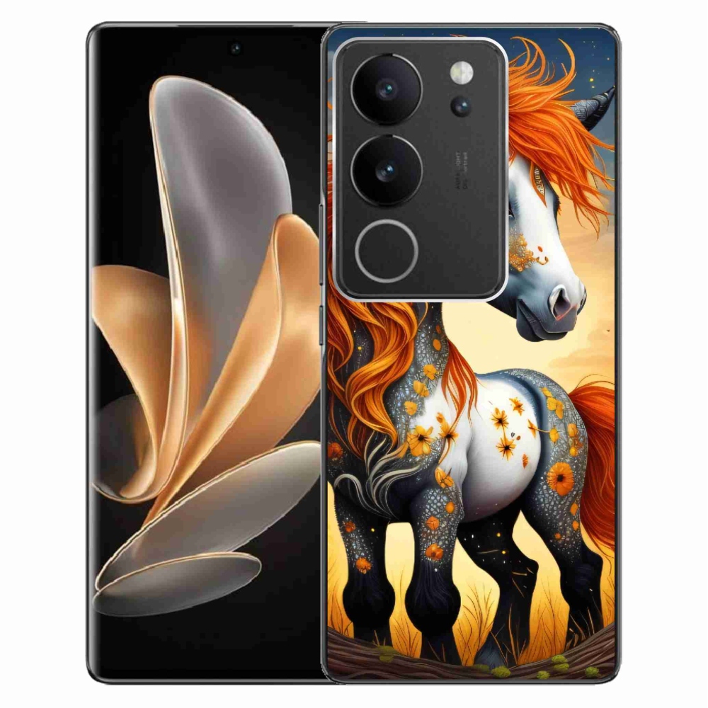 Gelový kryt mmCase na Vivo V29 5G - barevný poník