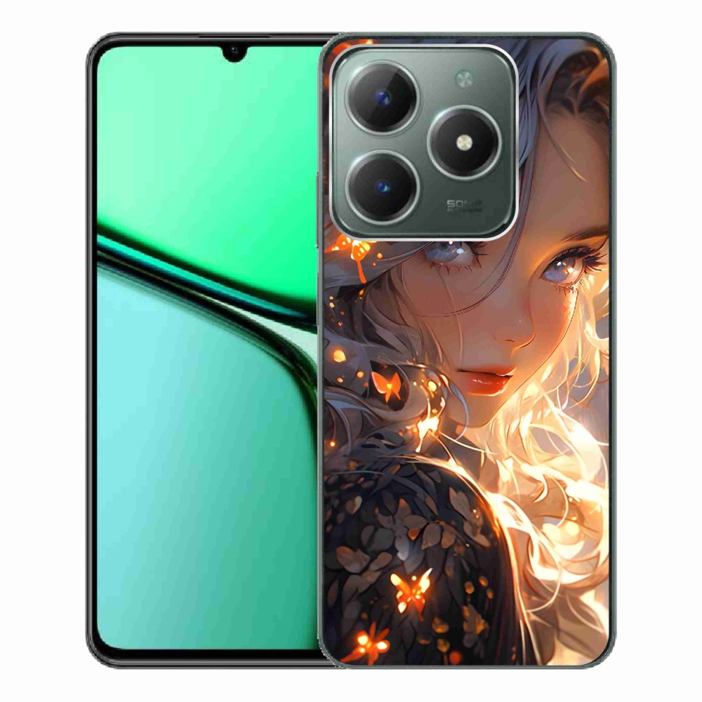 Gelový kryt mmCase na Realme C61 - dívka a motýli