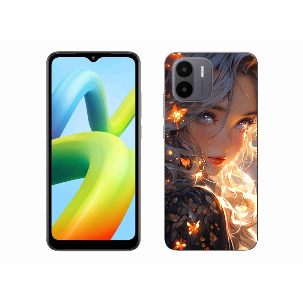 Gelový kryt mmCase na Xiaomi Redmi A1/Redmi A2 - dívka a motýli