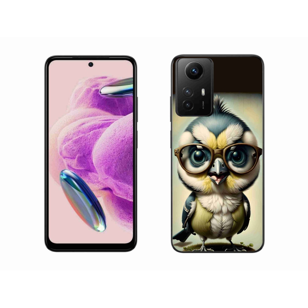 Gelový kryt mmCase na Xiaomi Redmi Note 12S - mládě s brýlemi
