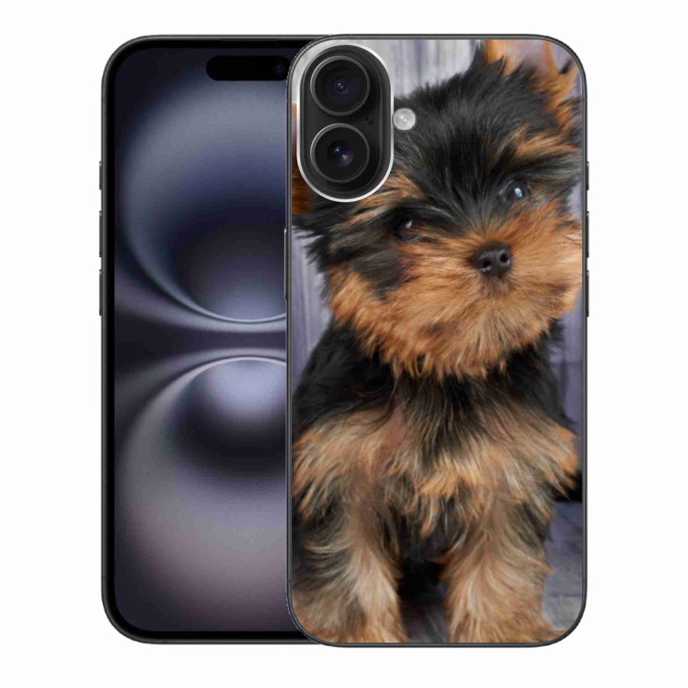 Gelový obal mmCase na iPhone 16 Plus - jorkšír 9