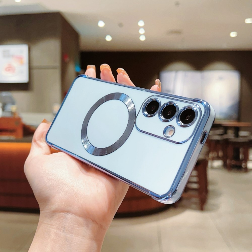 Frames gelový obal s podporou MagSafe na Samsung Galaxy S25+ - modrý