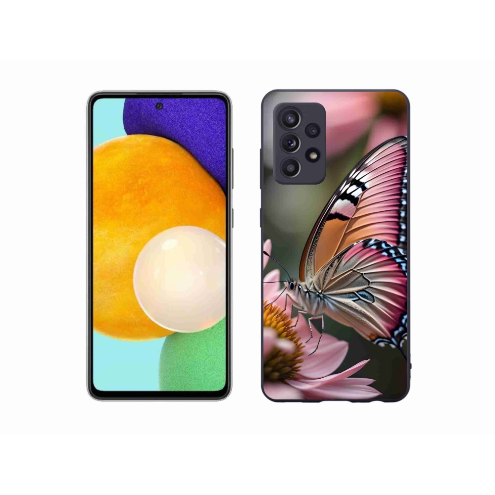 Gelový kryt mmCase na Samsung Galaxy A52/A52 5G - barevný motýl