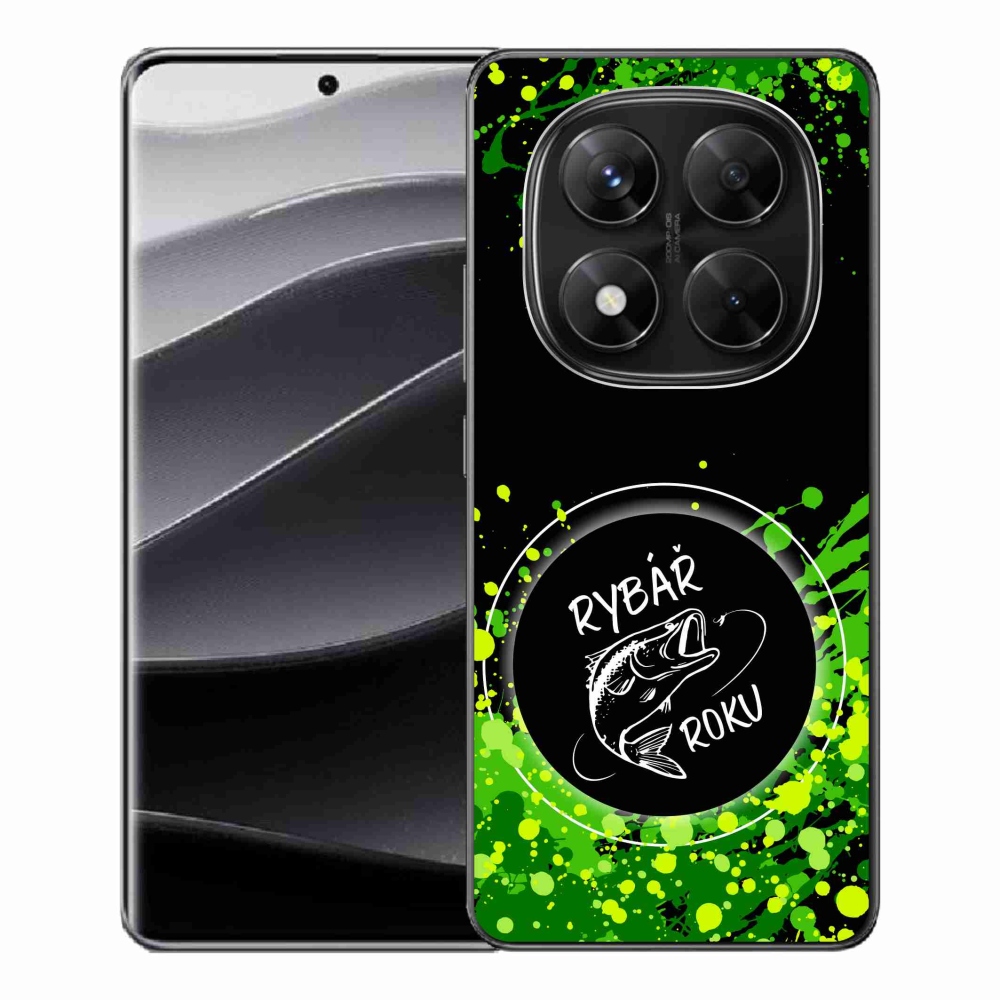 Gelový kryt mmCase na Xiaomi Redmi Note 14 Pro 5G/Poco X7 5G - rybář roku černé pozadí