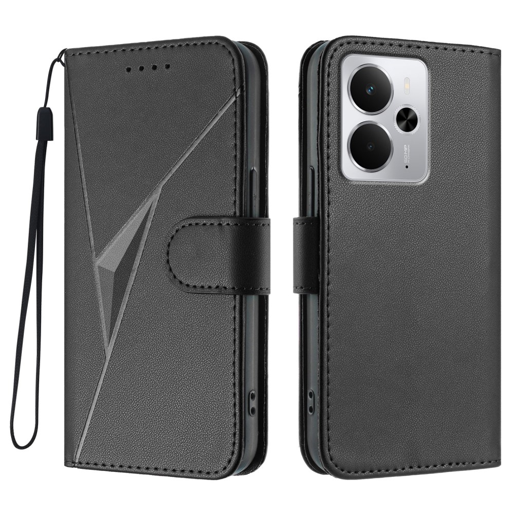 Triangles knížkové pouzdro na Realme 14 5G - černé