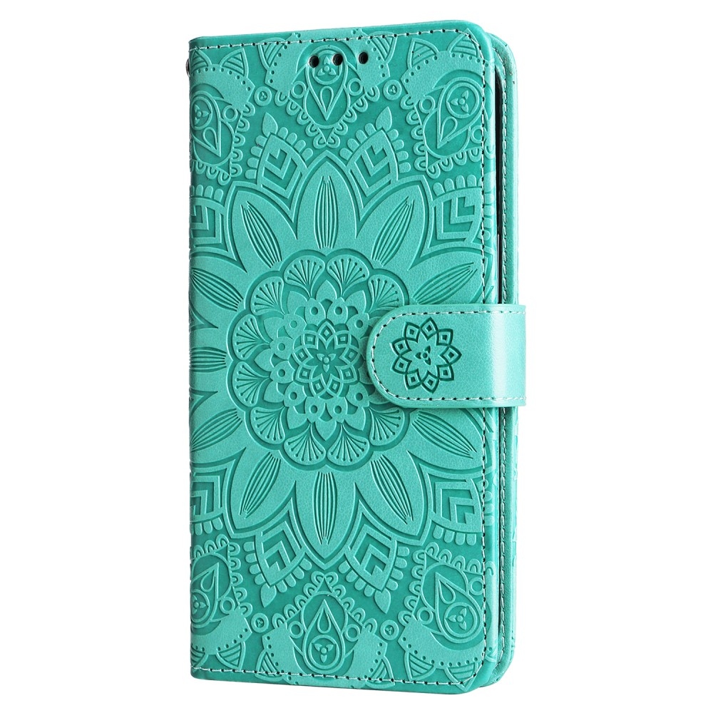 Sunflower knížkové pouzdro na Vivo Y36 - modrozelené