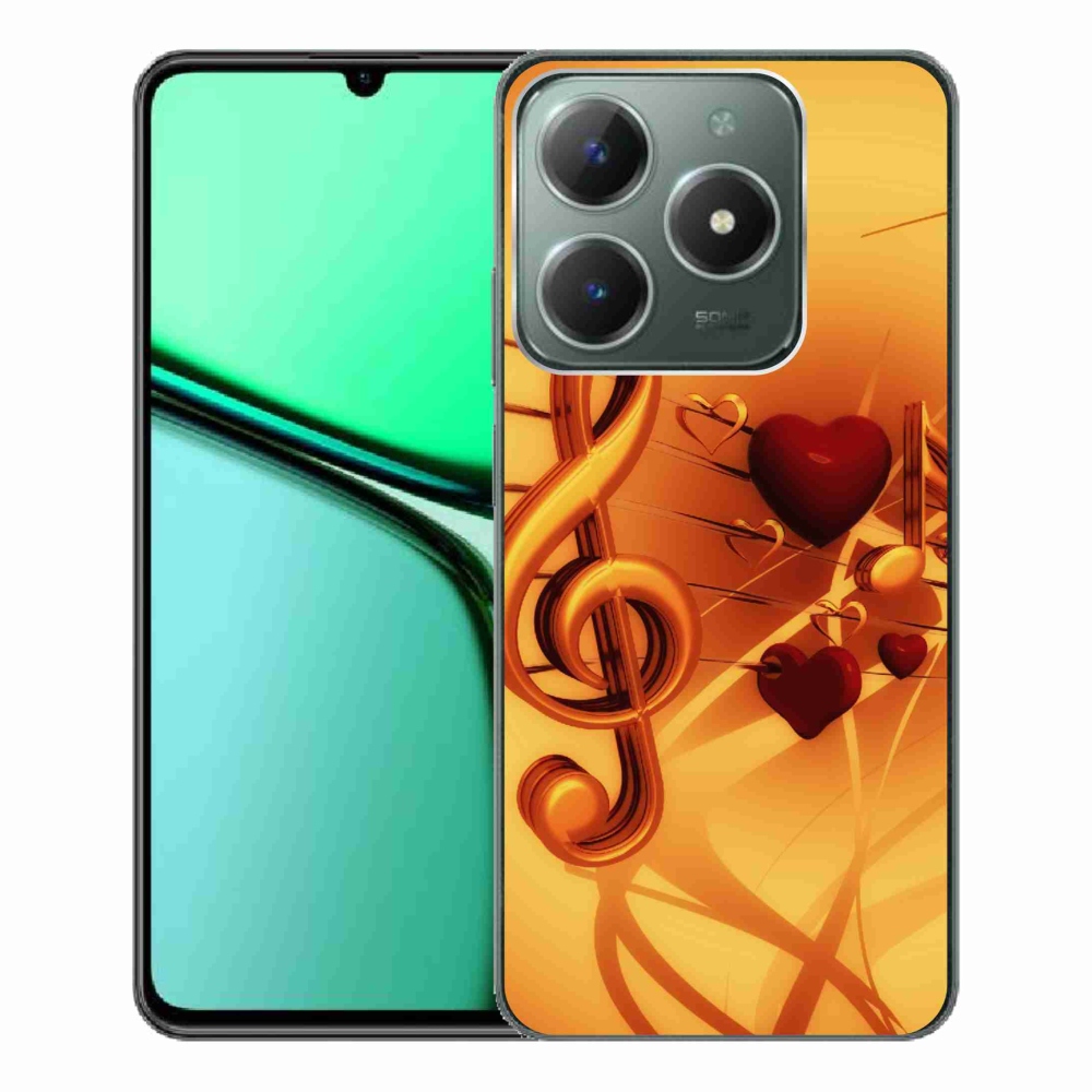 Gelový kryt mmCase na Realme C61 - noty
