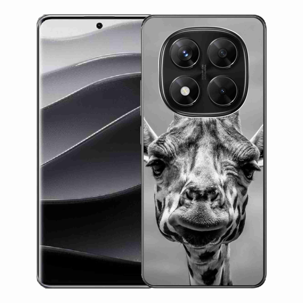 Gelový kryt mmCase na Xiaomi Redmi Note 14 Pro 5G/Poco X7 5G - černobílá žirafa