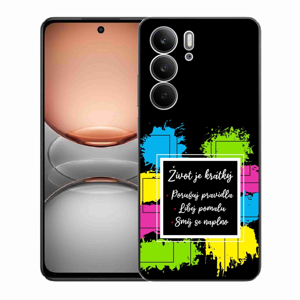 Gelový kryt mmCase na Realme C75 - citát 5 černé pozadí