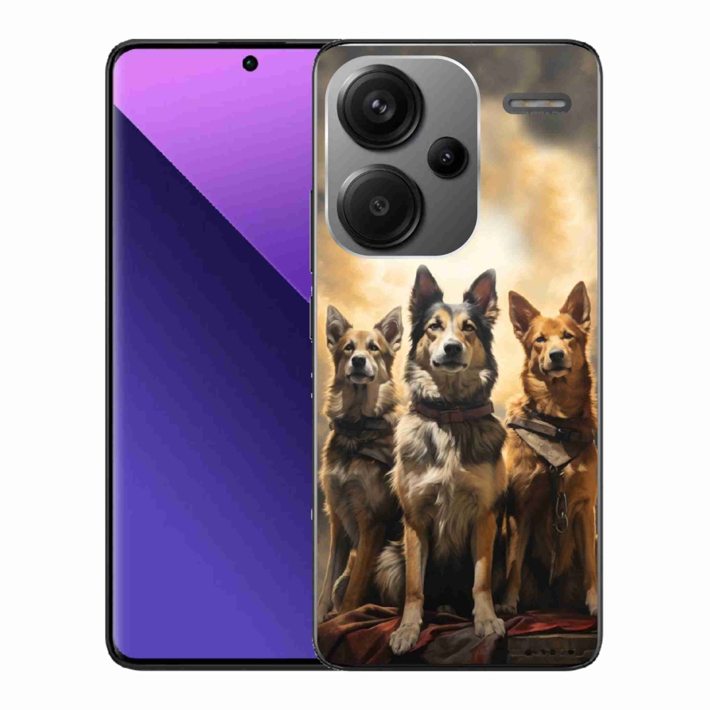 Gelový kryt mmCase na Xiaomi Redmi Note 13 Pro+ 5G - tři psi