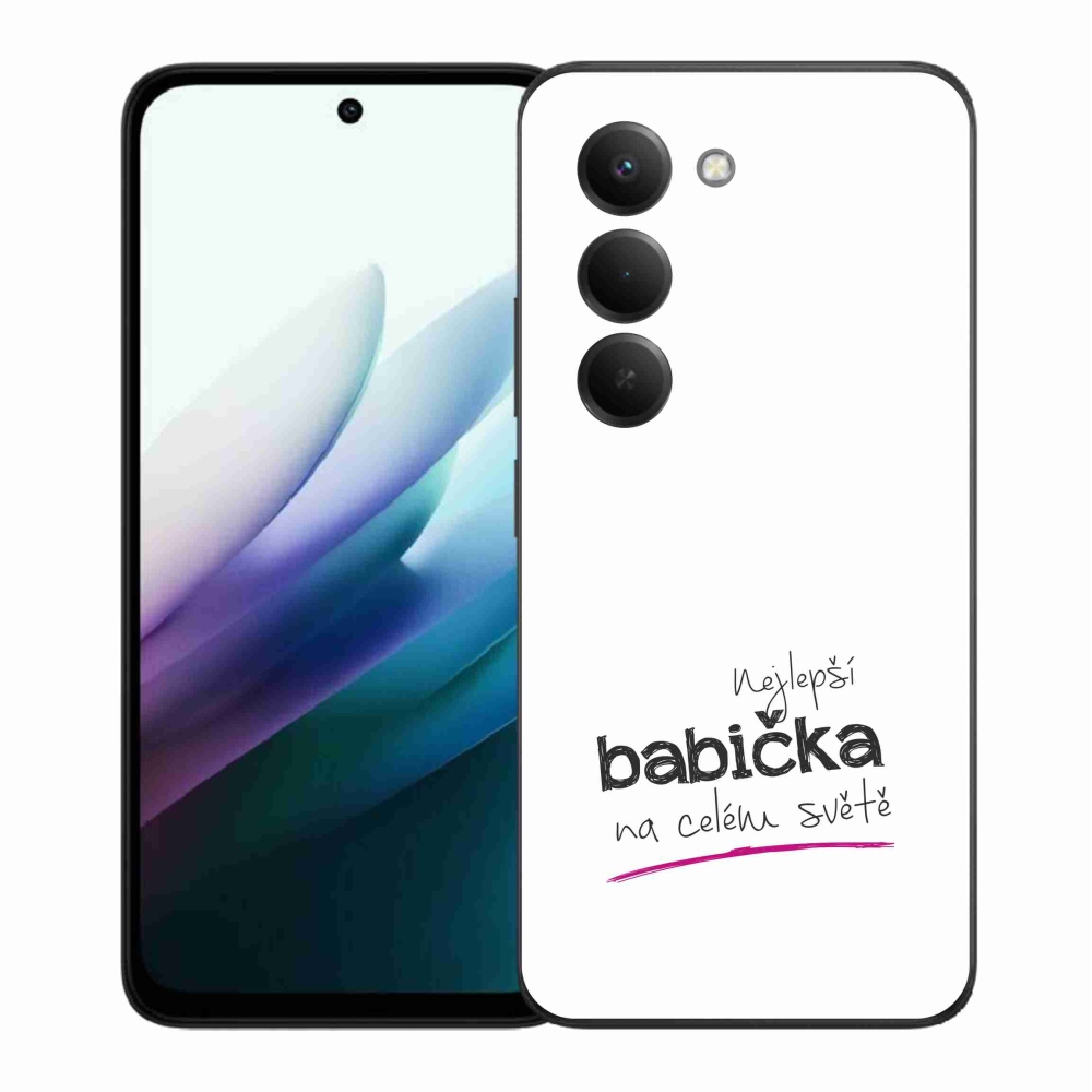 Gelový kryt mmCase na Xiaomi Redmi 15 4G/5G (171mm) - nejlepší babička 4 bílé pozadí
