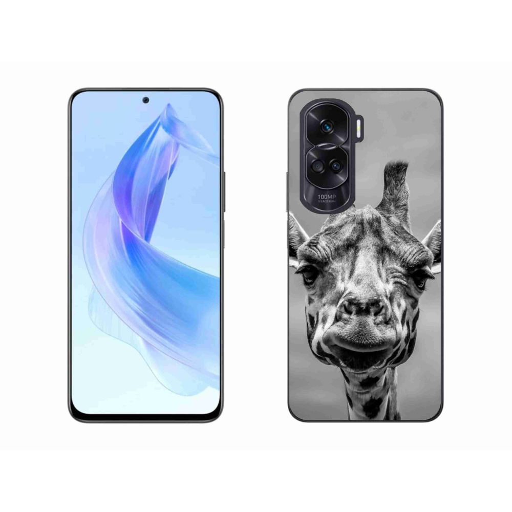 Gelový kryt mmCase na Honor 90 Lite - černobílá žirafa