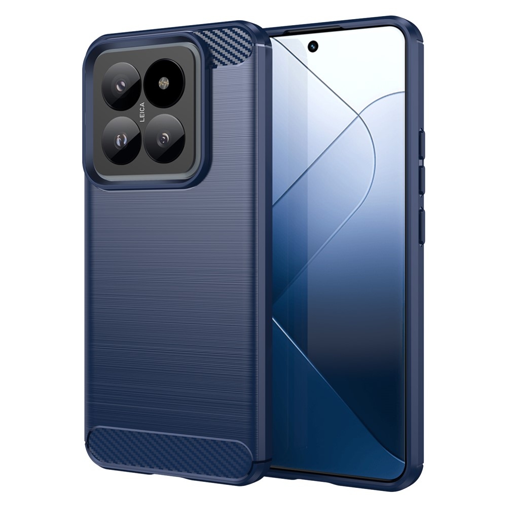 Carbon odolný gelový obal na Xiaomi 14 Pro - modrý