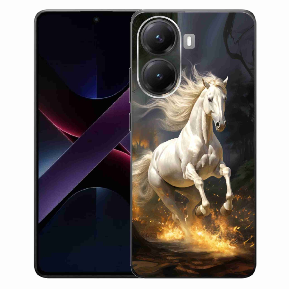 Gelový kryt mmCase na Xiaomi Poco X7 Pro 5G - bílý kůň 2