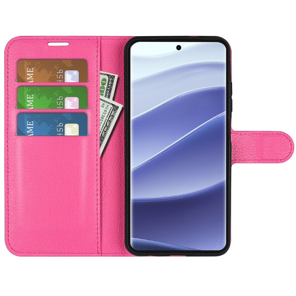 Litchi knížkové pouzdro na Xiaomi Redmi Note 14 Pro 5G/Poco X7 5G - rose
