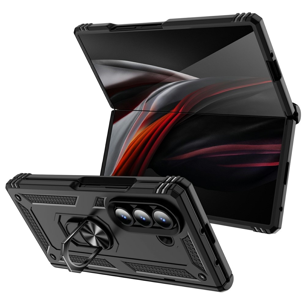 Ring odolný kryt na Samsung Galaxy Z Fold7 5G - černý