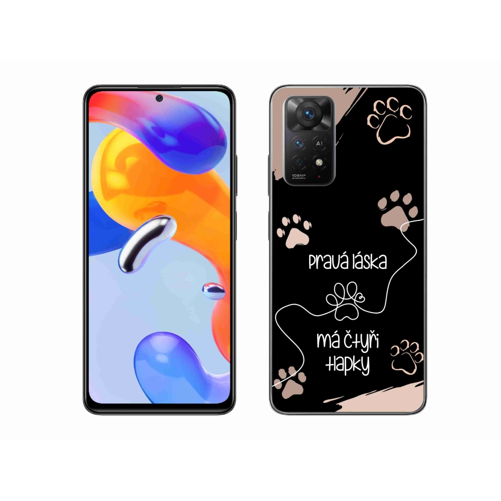 Gelový kryt mmCase na Xiaomi Redmi Note 11 Pro 4G/5G - psí motiv 1 černé pozadí