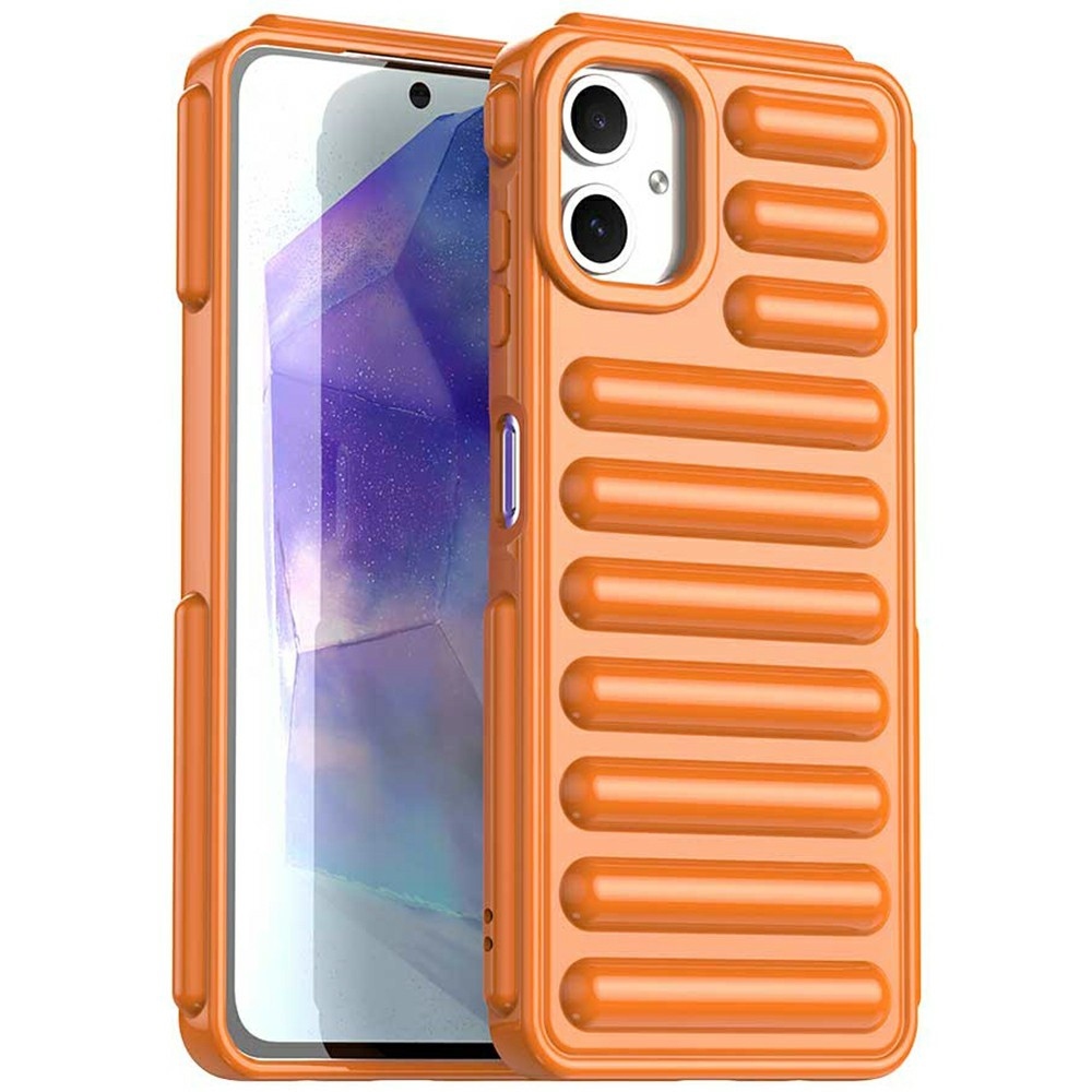 Stripe odolný kryt na Samsung Galaxy A06 4G - oranžový