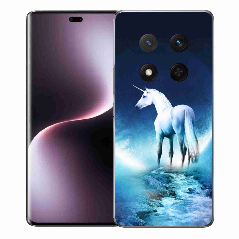 Gelový kryt mmCase na Honor Magic 7 Lite 5G - bílý jednorožec