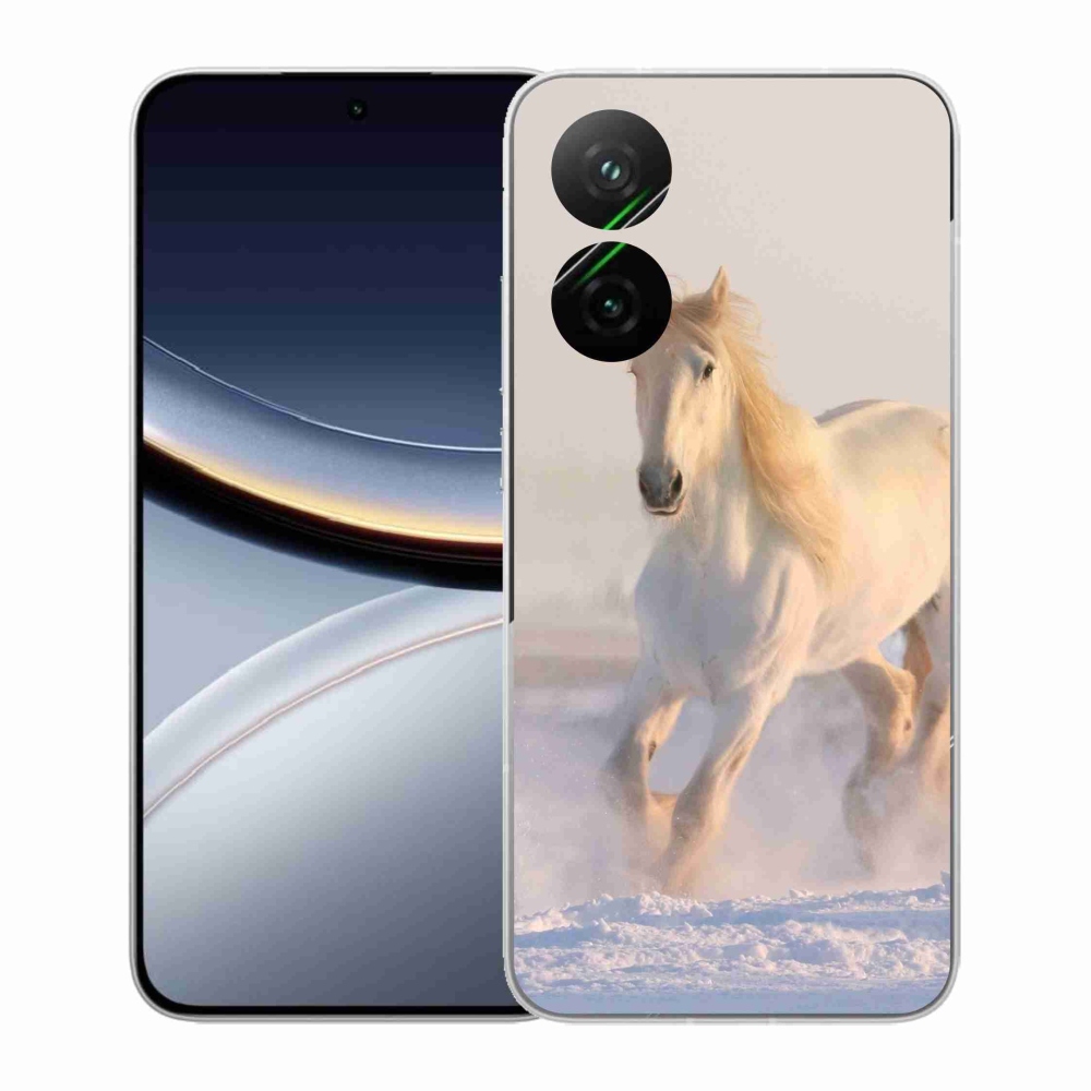 Gelový kryt mmCase na Xiaomi Poco F7 5G - kůň ve sněhu