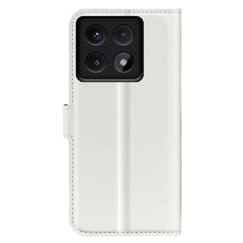 Litchi knížkové pouzdro na Xiaomi 14T Pro - bílé