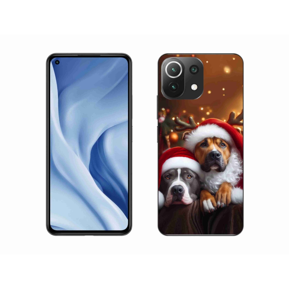 Gelový kryt mmCase na Xiaomi Mi 11 Lite 4G/5G - vánoční psi