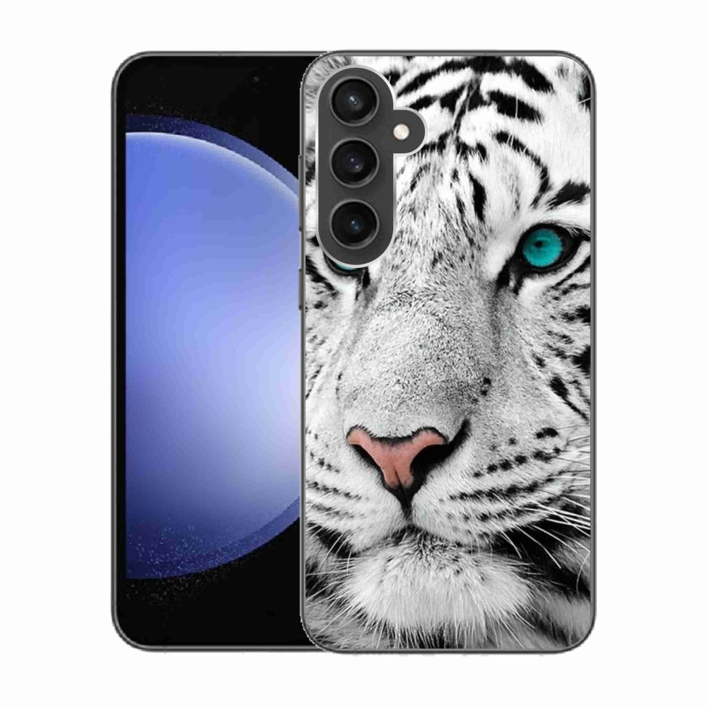 Gelový kryt mmCase na Samsung Galaxy S23 FE - bílý tygr
