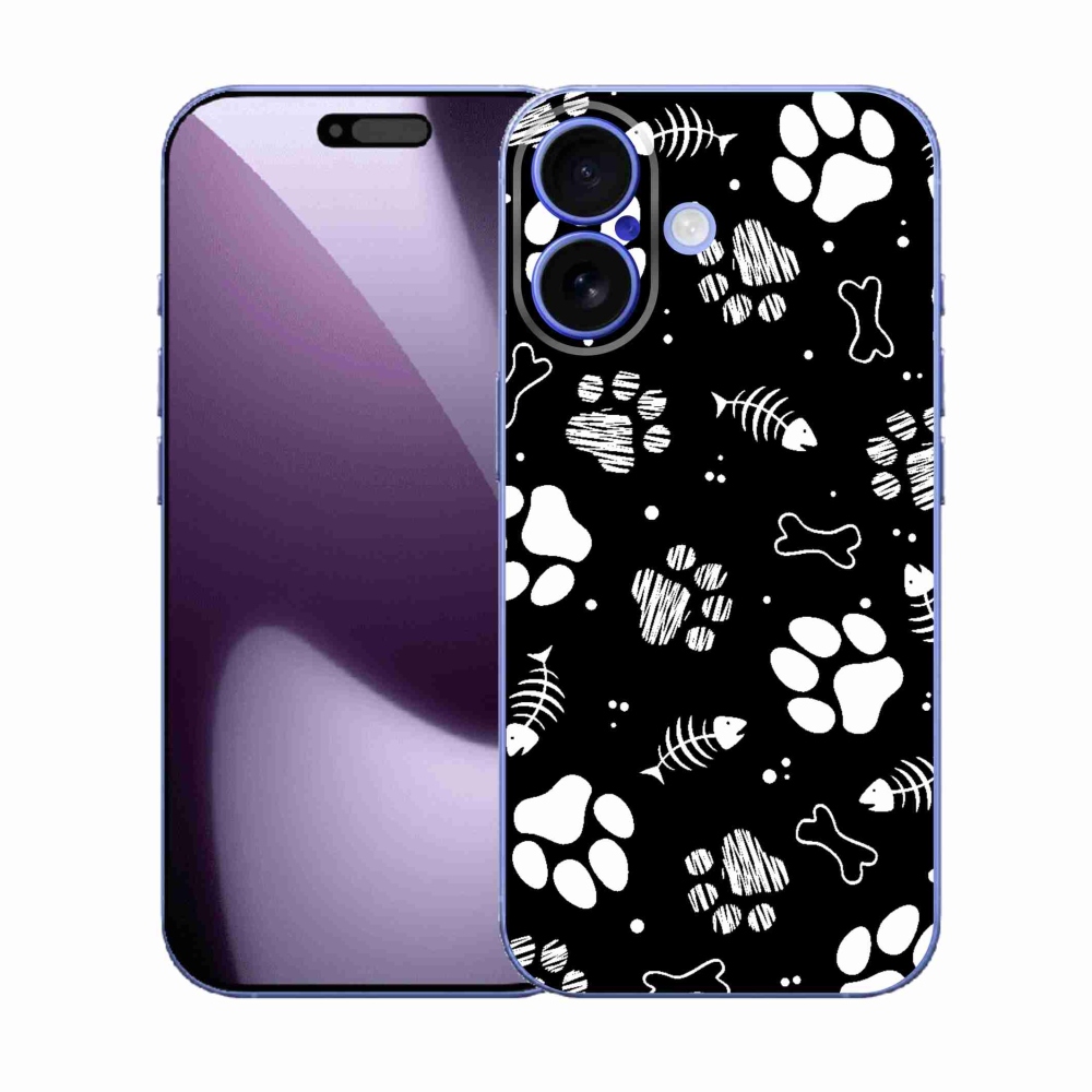 Gelový kryt mmCase na iPhone 17 - psí tlapky