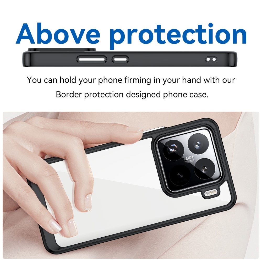 Gelový obal s pevnými zády na Xiaomi 15 Pro - černý