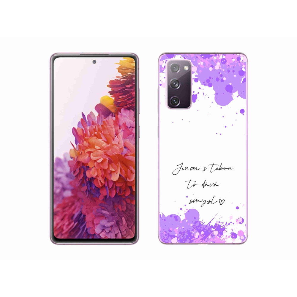 Gelový kryt mmCase na Samsung Galaxy S20 FE - zamilovaný text bílé pozadí