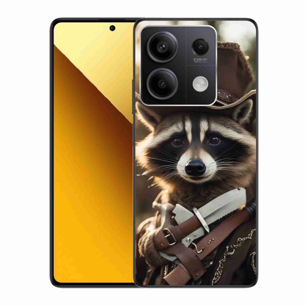 Gelový kryt mmCase na Xiaomi Redmi Note 13 5G - mýval v uniformě