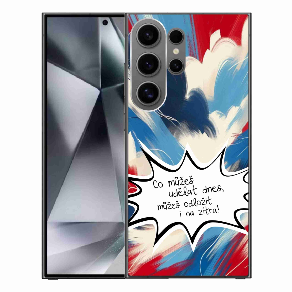 Gelový kryt mmCase na Samsung Galaxy S24 Ultra - vtipný text 9 bílé pozadí