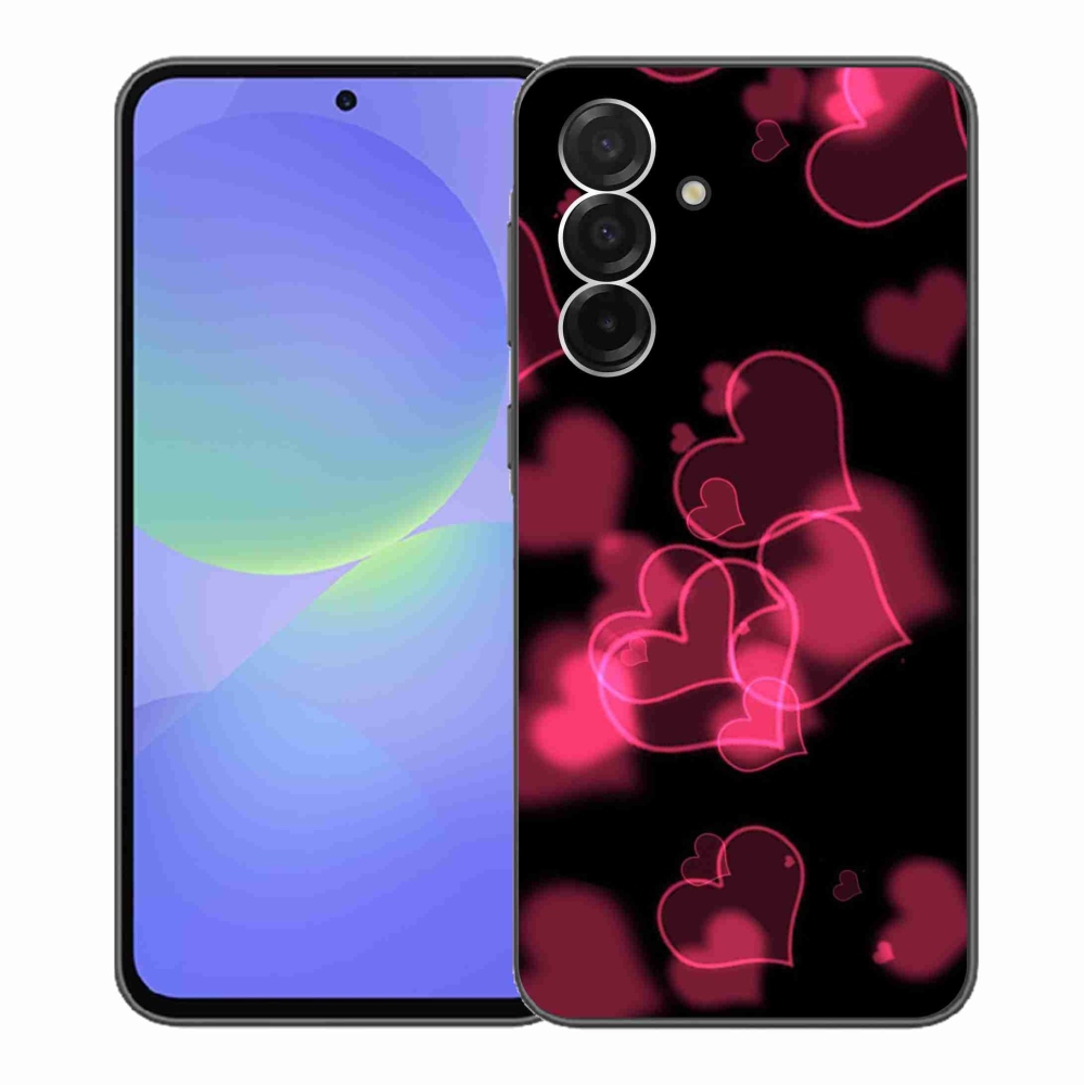 Gelový kryt mmCase na Samsung Galaxy A36 5G - červená srdíčka
