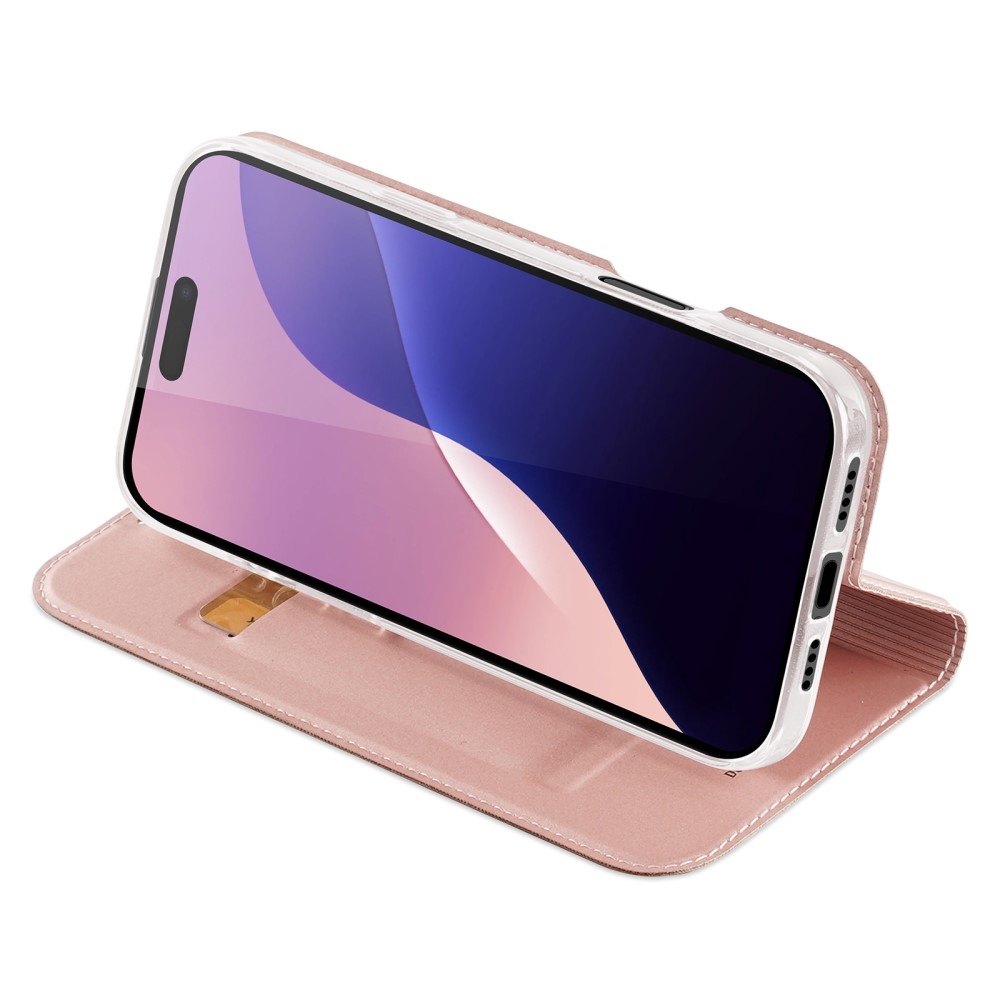 DUX knížkové pouzdro na iPhone 16 Pro Max - růžovozlaté