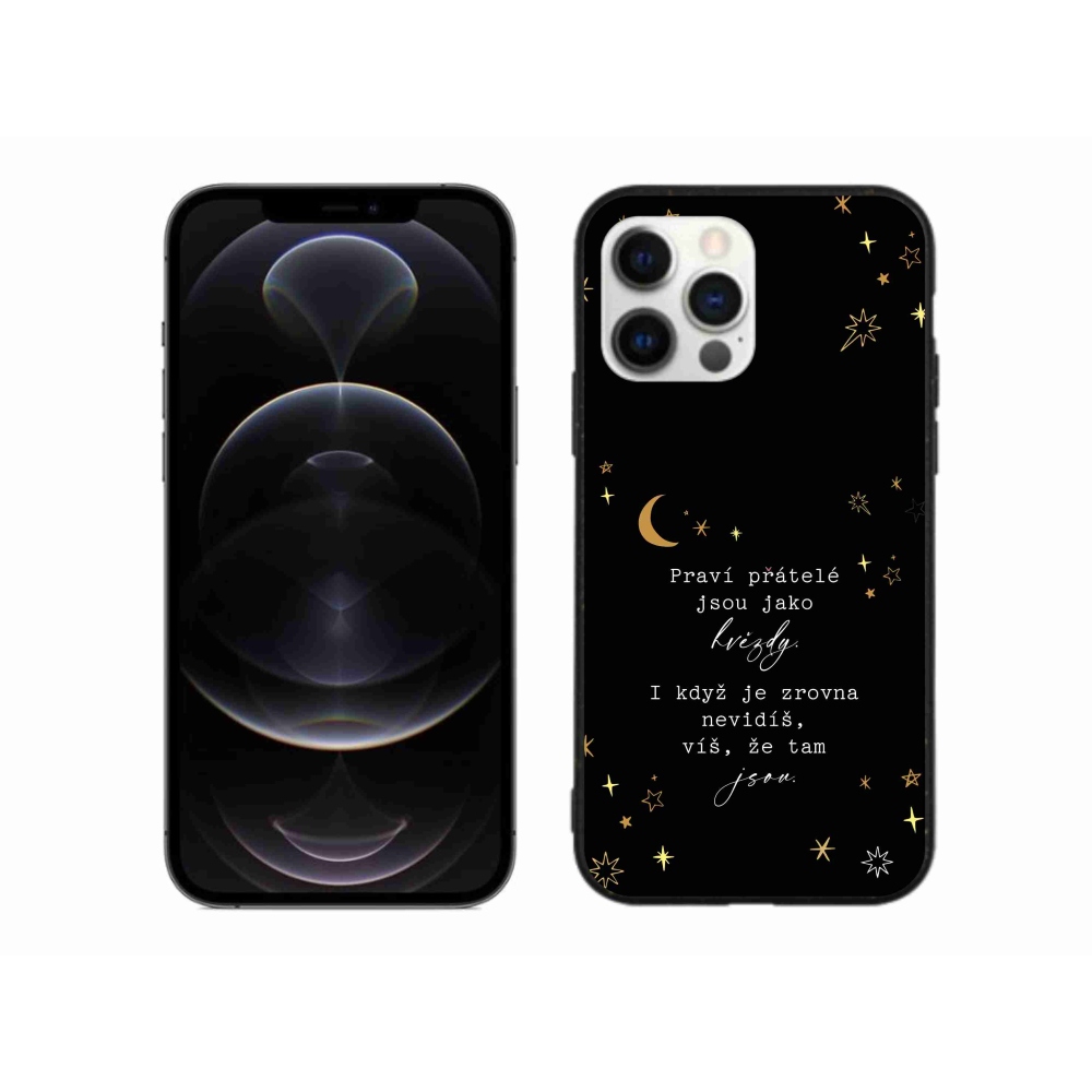 Gelový kryt mmCase na iPhone 12 Pro Max - citát 6 černé pozadí