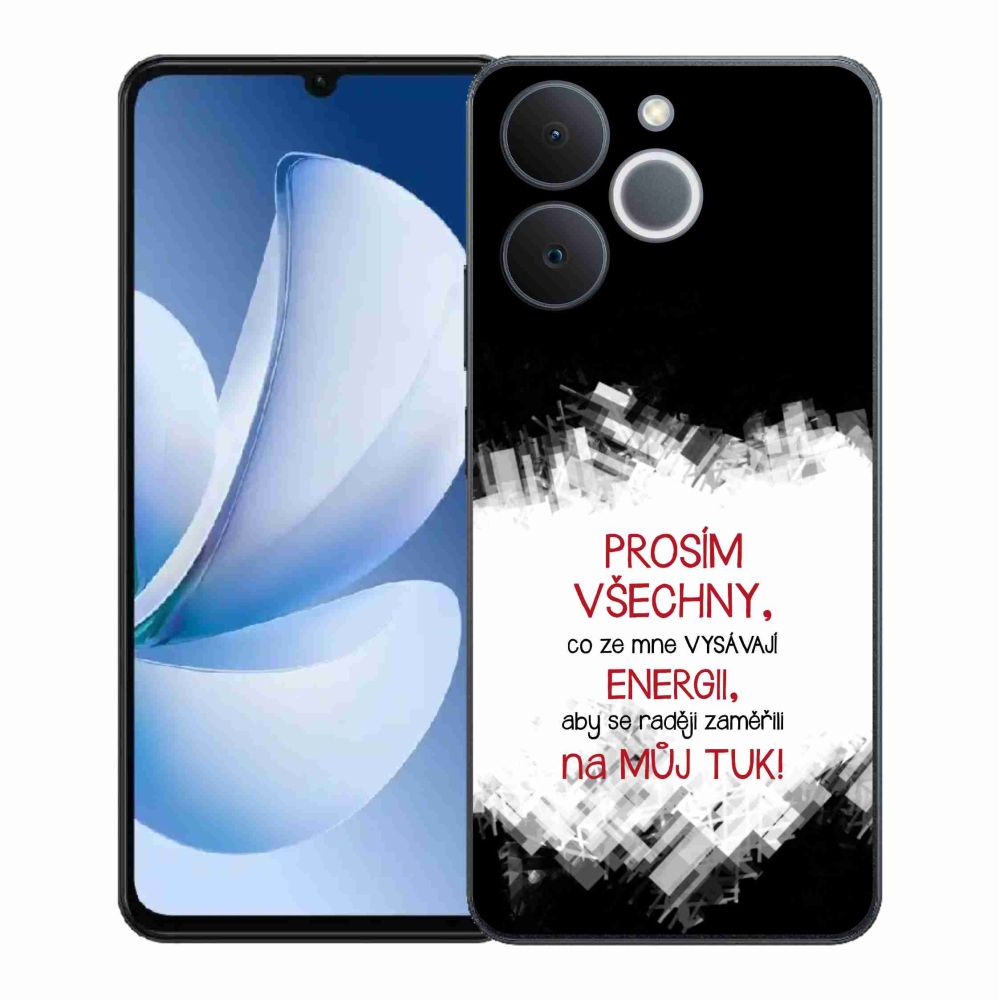 Gelový kryt mmCase na Realme Note 70T - vtipný text 1 červený