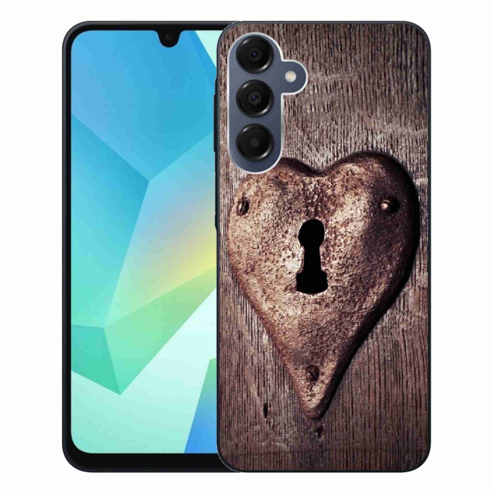 Gelový kryt mmCase na Samsung Galaxy A16 4G/5G - zámek ve tvaru srdce