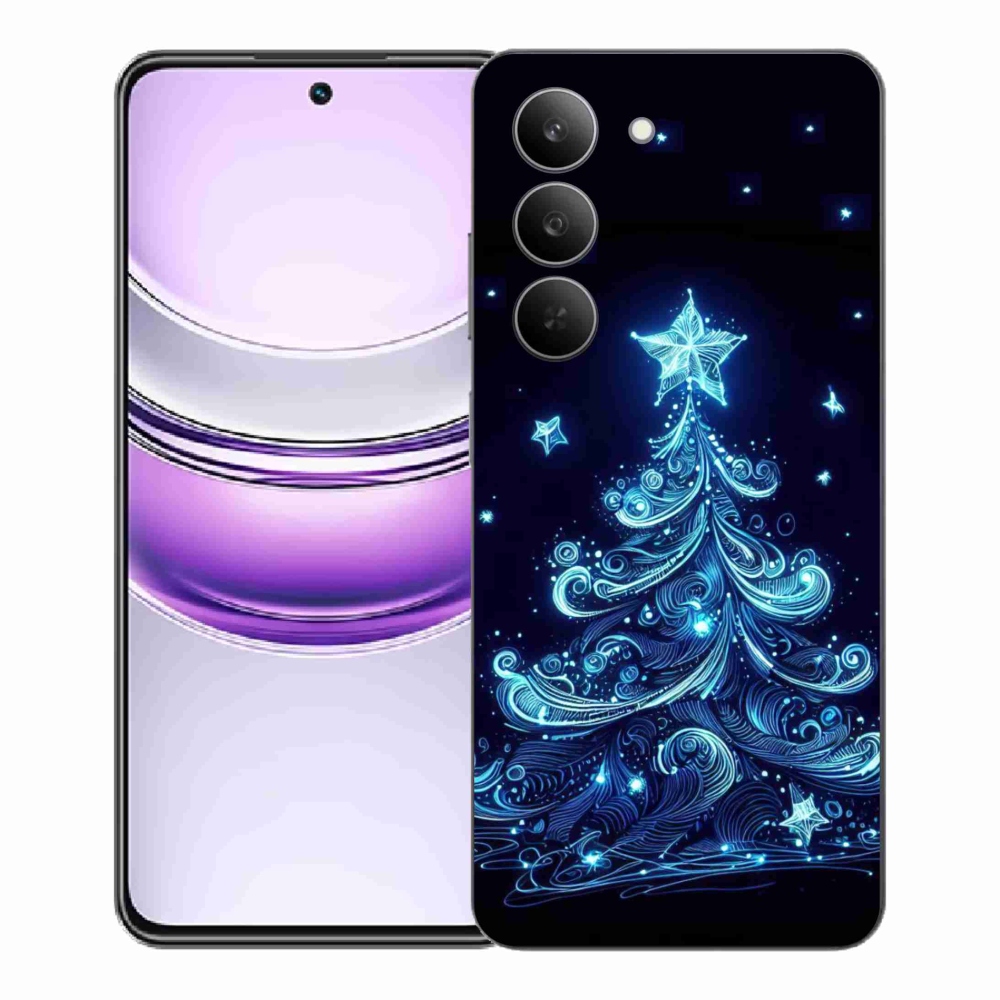 Gelový kryt mmCase na Realme 14x 5G - neonový vánoční stromek 4
