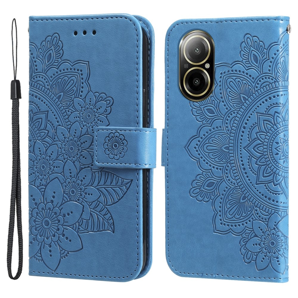 Mandala knížkové pouzdro na Realme C67 - modré
