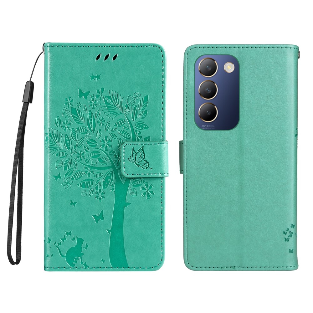 Tree knížkové pouzdro na Vivo V40 SE 4G/5G - modrozelené
